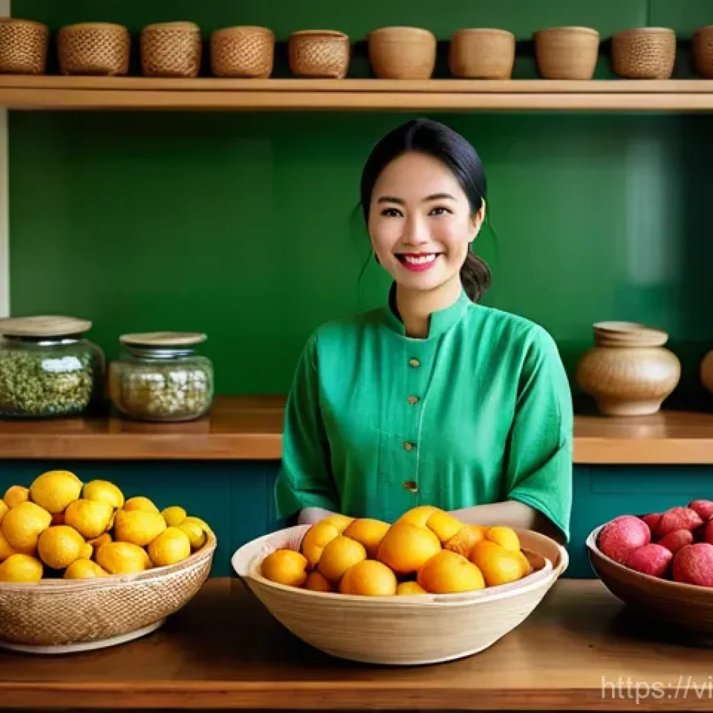 지속 가능한 소비를 위한 생태 지혜 - **Prompt 1: Culinary Harmony in a Green Vietnamese Kitchen**
A vibrant, sunlit modern Vietnamese...