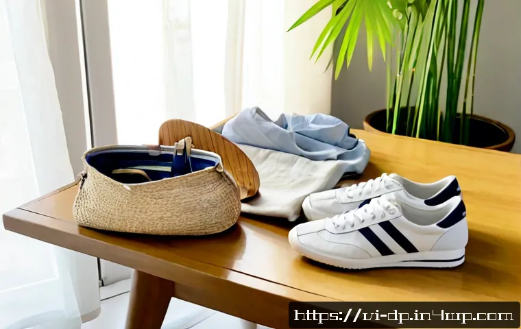 생태 지혜가 반영된 패션 선택 - Photorealistic sustainable fashion flat lay in a bright Vietnamese apartment, neatly arranged linen ...